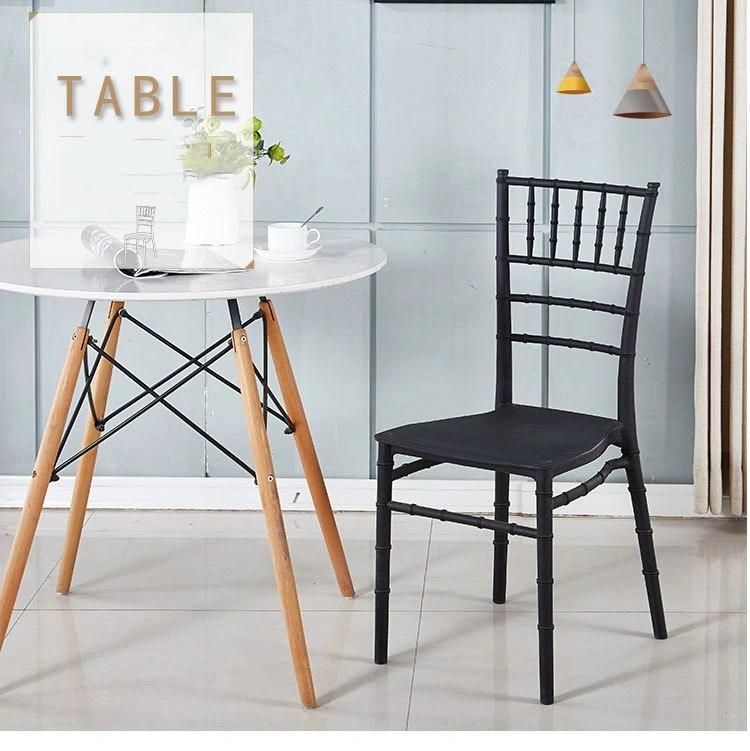 China Factory Modern Furniture Hotel Restaurant Event Stacking Nordic PP Plastic Tiffany Chiavari Wedding Dining Chair