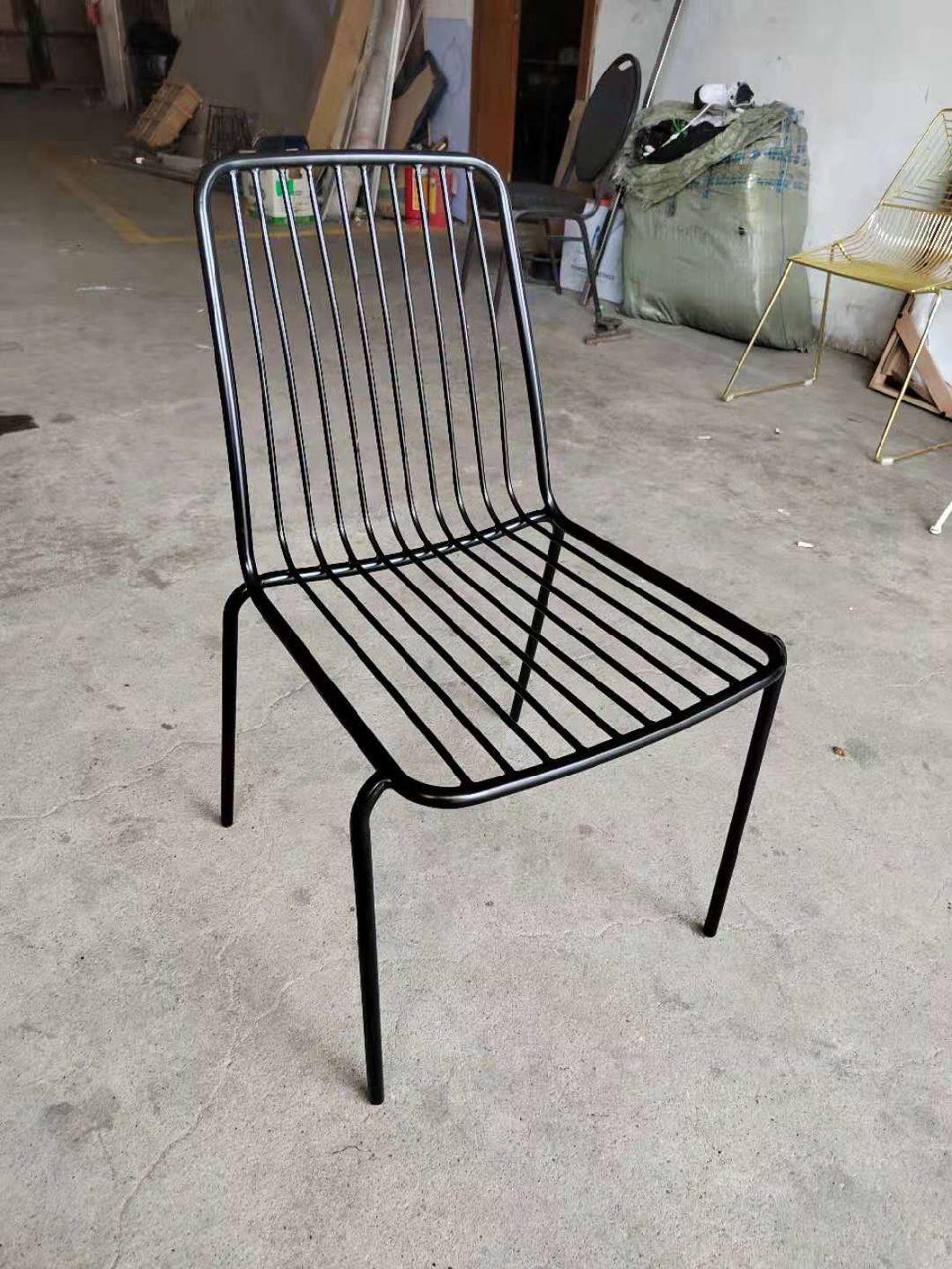 Event Outdoor Furniture Metal Wire Stackable Dining Chairs