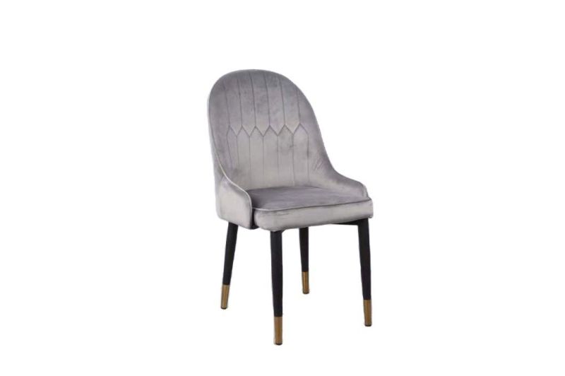 Gold Plated Steel Leg High Grade Velvet Dining Chair