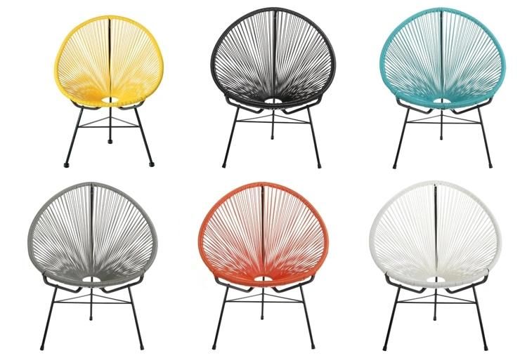 Outdoor Patio Sun Chair Retro Metal Acapulco Chair for Sale