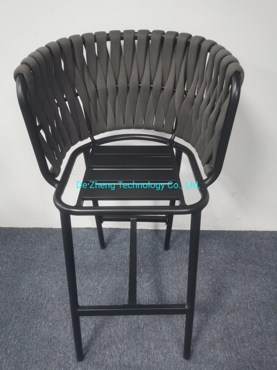 Modern Design Best Quality Outdoor Bar Furniture High Quality Rope Bar Stool Best Price Outdoor Bar Stool Chair