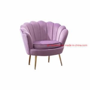 Velvet Chair with Gold Legs