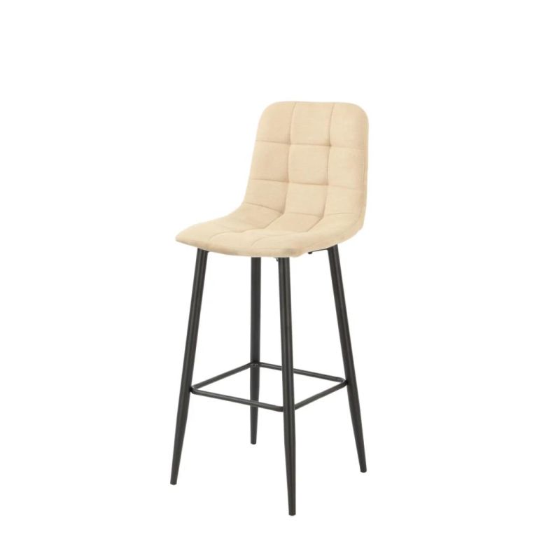 Hot Selling Modern Furniture Bar Stool with Black Metal Legs