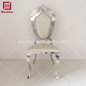 2019 New White Leather Gold/Silver Stainless Steel Wedding Chair for Events Party