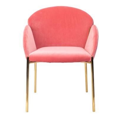 Upholstered Dining Restaurant Chair Nordic Velvet Fabric Dining Chair