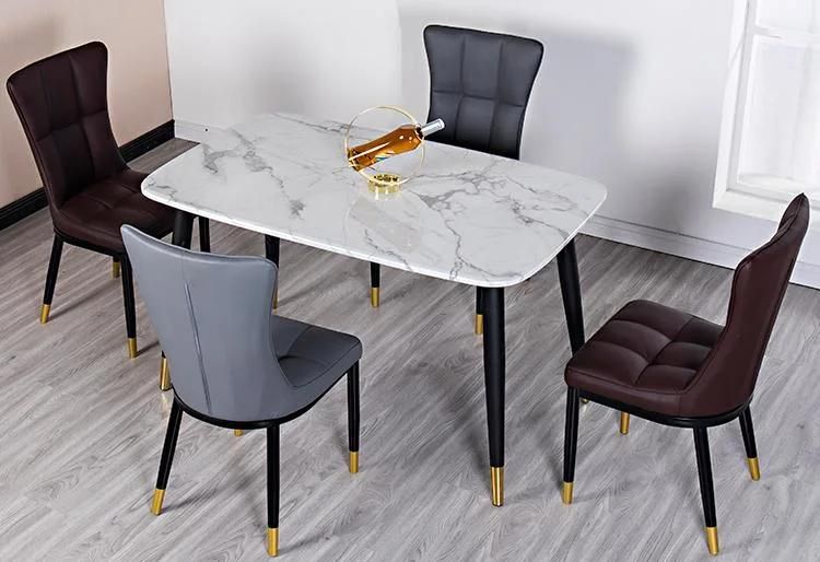 Dining Room Furniture Design Metal Leather Modern Chinese Cheap Restaurant Chairs for Sale Used