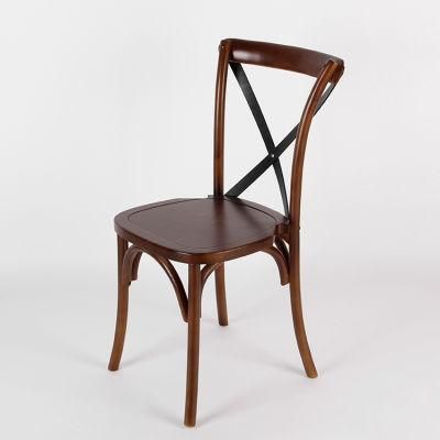 Wholesale Wood Rental Wedding Cross Back Chair (UF-205)