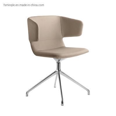 Leisure Type Wing Chair with Chrome Base