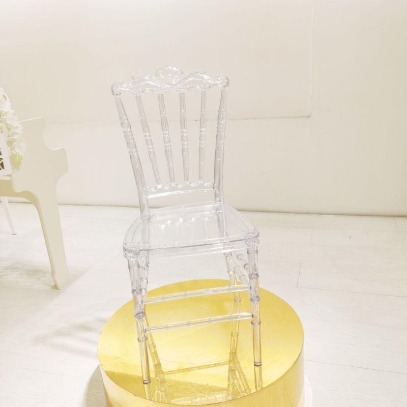 Sawa Wholesale Wedding Party Event Clear Crystal Plastic Resin Acrylic Tiffany Chiavari Chair