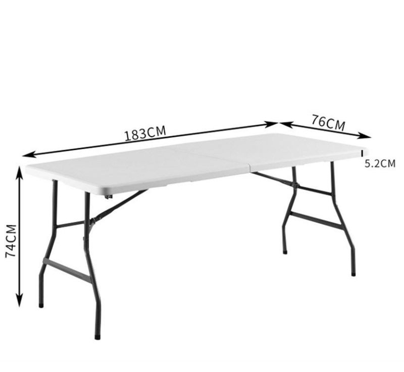 Modern Simple Cheaper Banquet Dining Event Rectangle Plastic Folding Table