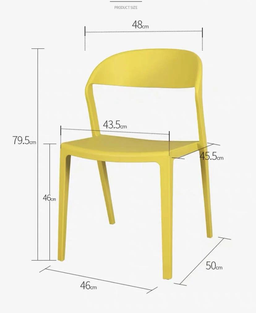 Scandinavian Home Decor Sedie Giardino Nordic Plastic Restaurant Dining Chair