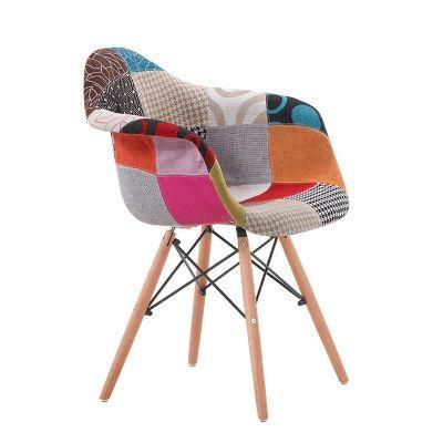 Wood Legs Fabric Chair Living Room Chair