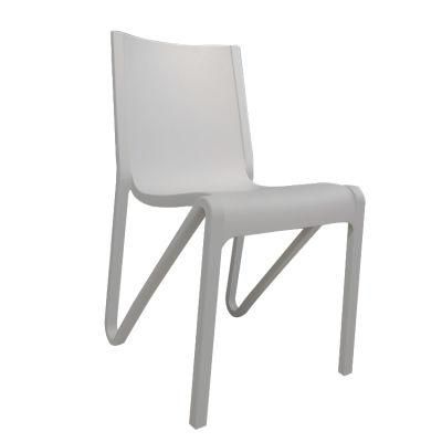 Factory Direct Home Furniture Simple Design Gray PP Plastic Dining Chair