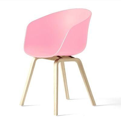 Chaise Tabouret Minimalist Dining Modern Pink Shell Chair Metal Chair with Arm PP Plastic Seat Powder Coated Metal Legs Dining+Chairs Armchair