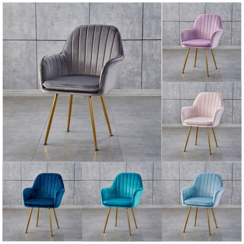 Hot Sell Luxurious Comfortable Cheaper Chair with Multi-Color Optional Velvet