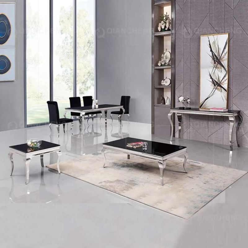 Foshan Custom Home Furniture Stainless Steel Dining Room Table