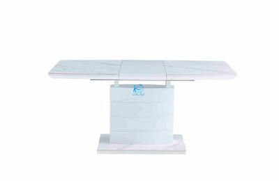 Sintered Stone Marble Top Nordic White Ceramic Dining Table