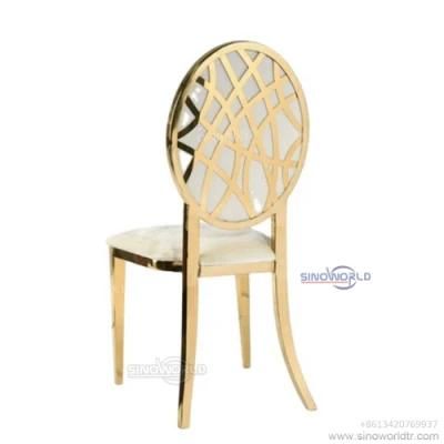 Sinoworld Gold Luxury Gold Stainless Steel Wedding Chairs Banquet Chair Party Wedding Table Chair