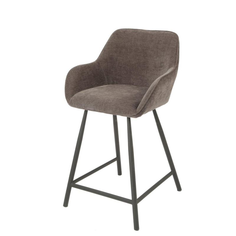 2021 Factory Wholesale New Model Bar Chair with Black Metal Legs