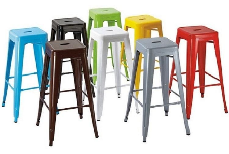 Tolixs Bar Stool 76cm Tolixs Style Steel Bar Stools Black