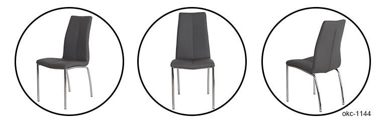 Velvet Fabric Chrome Metal Legs for Dining Room Chair Dining Chair