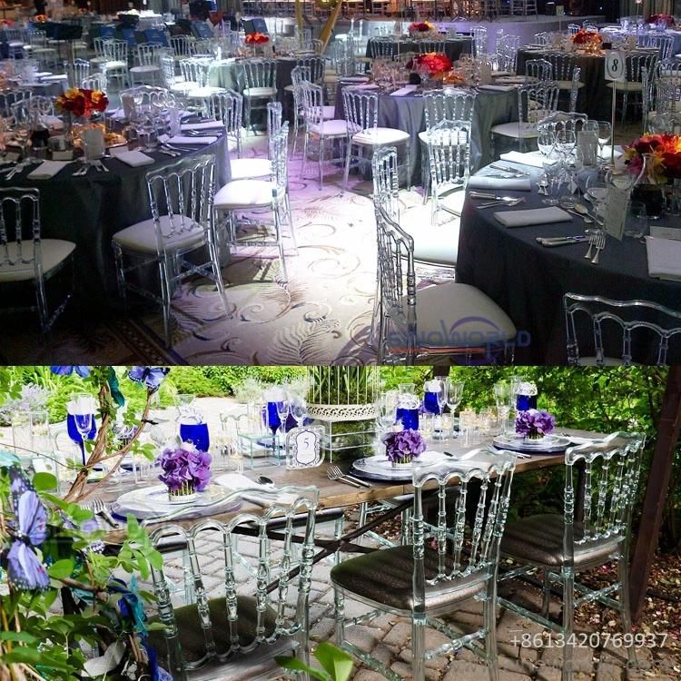 Hotel Restaurant Furniture Dining Wedding Banquet Party Crystal Resin Acrylic Chiavari Chair