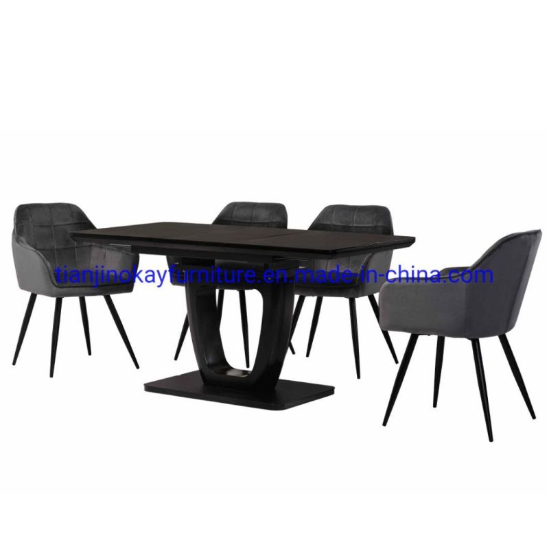 Nordic Modern Dining Room Furniture 4 6 Seats Dining Table MDF Dining Table and Chair