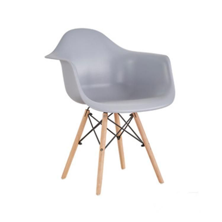 Wholesale Plastic Back Wood Leg Cafe Chairs Restaurant Cheap Leisure Plastic Dining Chair