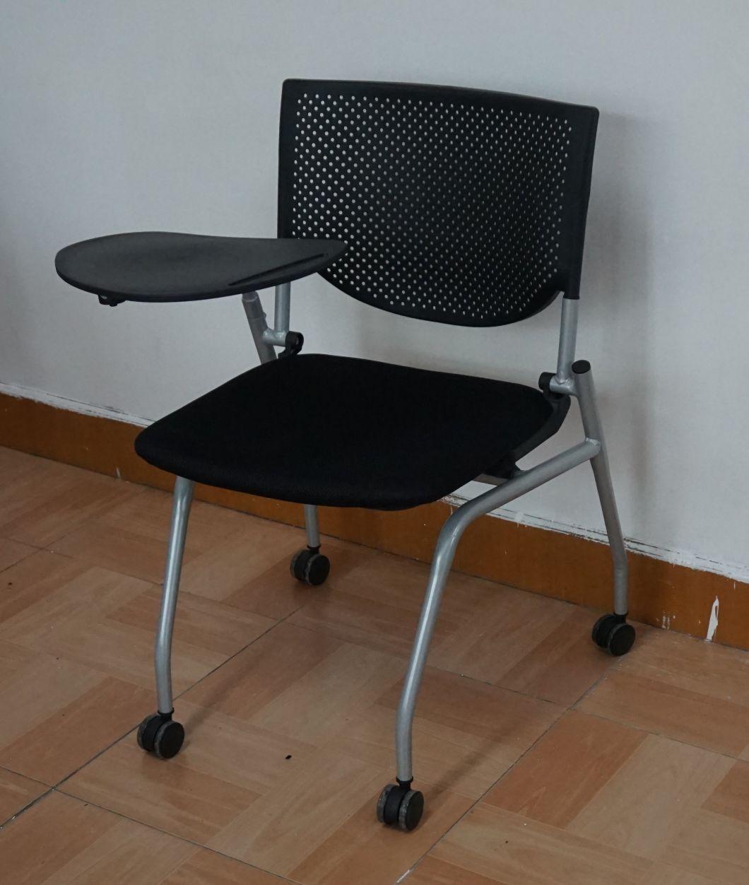 Office Furniture Folding Plastic Meeting Training Chair with Tablet