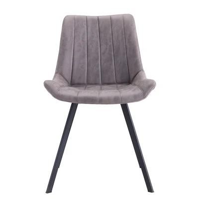 Hot Sale Metal Leg Chair Comfortable Fabric Dining Chair Wholesale Armless Dining Chair Home Furniture