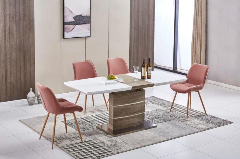 Luxury Modern Restaurant Kitchen Dining Room Table Rectangle Square Round MDF Wooden Marble Texture Dining Table Dining Table