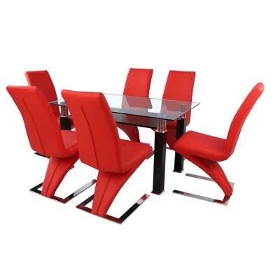 Modern Contracted Banquet Design Luxury Dining Room Furniture PU Metal Dining Chair