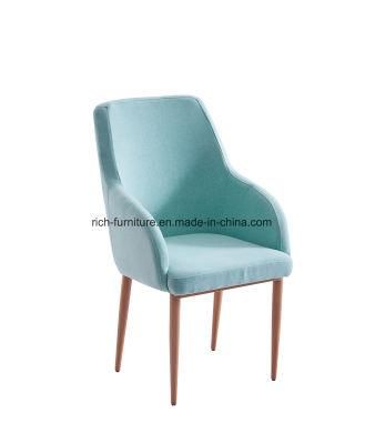 High Quality Designer Leisure Nordic Fabric Chair Wooden Dining Armchairs