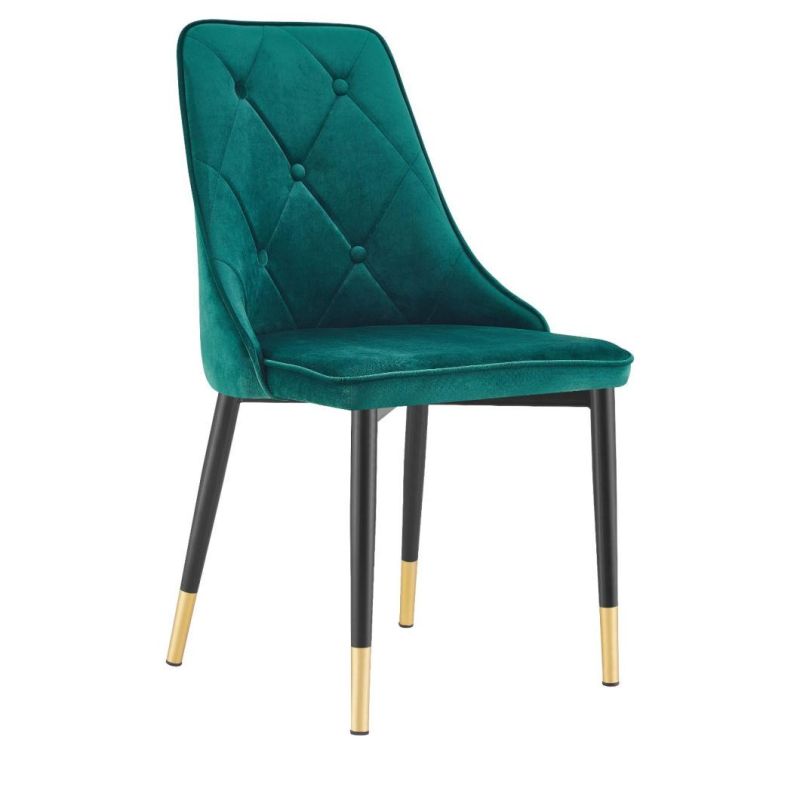 2019 High Quality Modern Restaurant Furniture Premium Metal Velvet Fabric Chairs