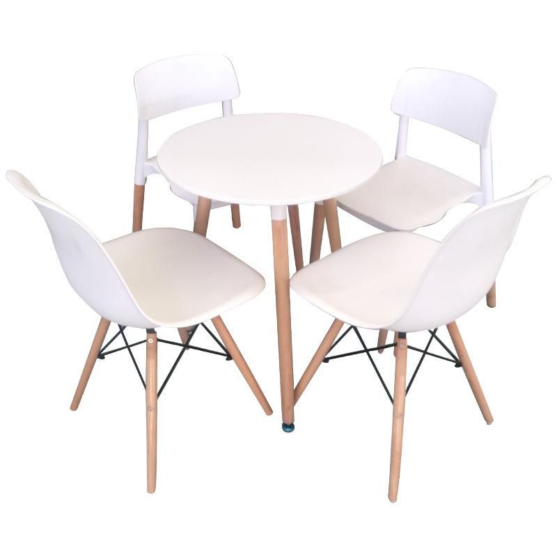 Customized Simple Round Wooden Study Indoor Portable Dining Folding Table