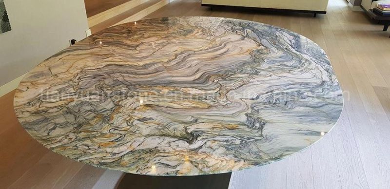 Marble Natural Stone Custom Tea Side Table Dining Countertop for Hotel and Residential