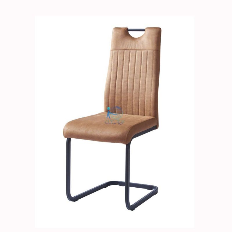 Modern Nordic Dining Chair with Metal Frame Black Legs restaurant Chair