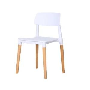 Nordic Natural Breath PP Seat Wooden Leg Dining Chair