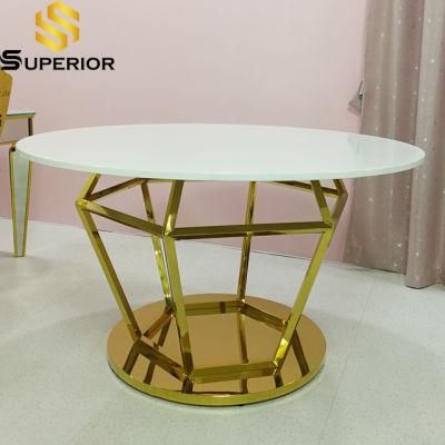 High Temperature Resistance Outdoor Wedding Restaurant Furniture MDF Dinner Table