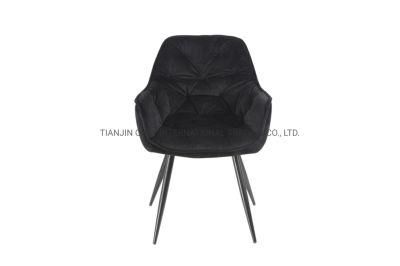 High Quality Hot Sale Home Furniture High Quality Luxury Modern Metal Legs Velvet Design Dining Chair