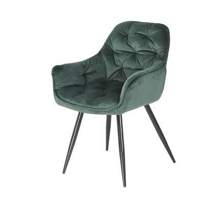 Wingback Arm Chair Dining Armchair Velvet Upholstered