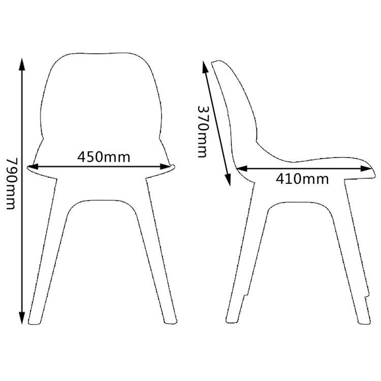 Wholesale Factory Price Modern Polypropylene Outdoor Plastic Dining Chair