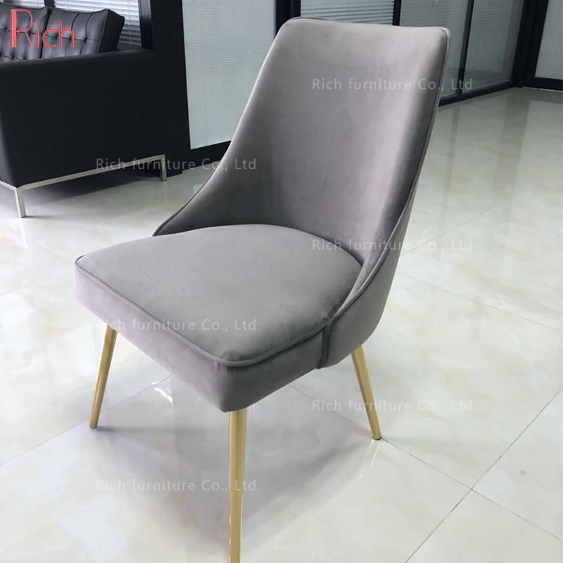 Factory Wholesale Leisure Fabric Dining Chair with Metal Leg We-09