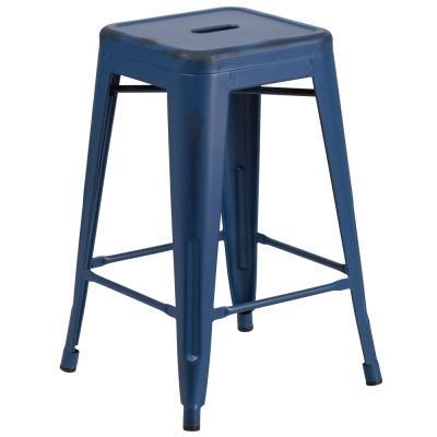 Bar Stool High Chair Stackable Industrial Metal Bar Chair