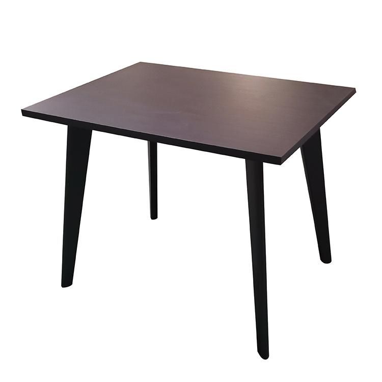 Industrial Italian New Model Cheap Square Black Oak Wooden Restaurant Dining Table