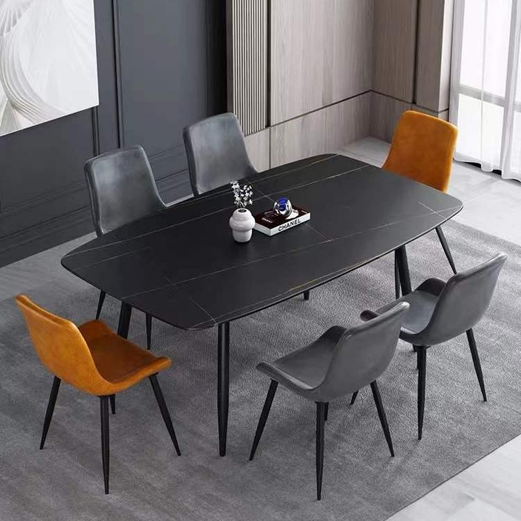 Manufacture OEM Nice Design Modern Italian Grey Slate Dining Table Ceramic Dining Table