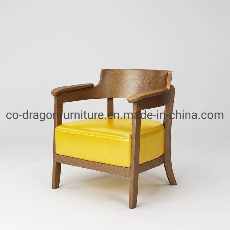 High Quality Modern Furniture Wooden Soft Chair with Arm