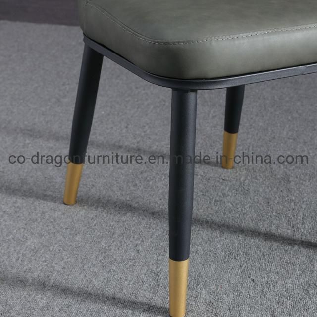 Modern Home Furniture Gold Metal Legs Leathre Dining Chair Sets