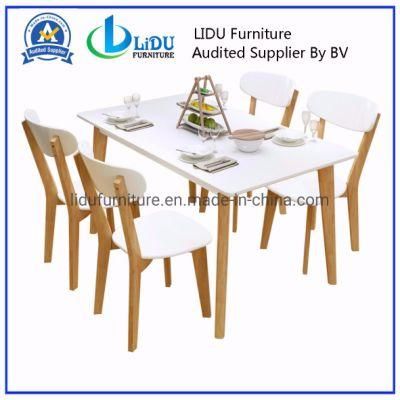 Hot Selling and Modern Home Furniture Wood Dining Table with Chairs