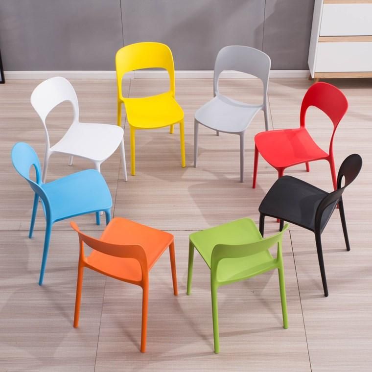 Modern Style Restaurant Cafe Garden Furniture Stackable Dining Plastic Chair